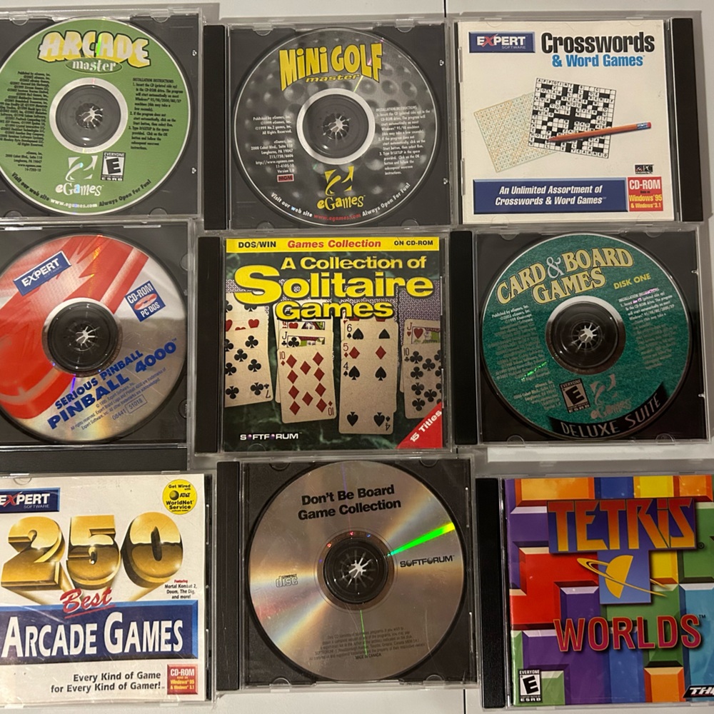 Various old game CDs